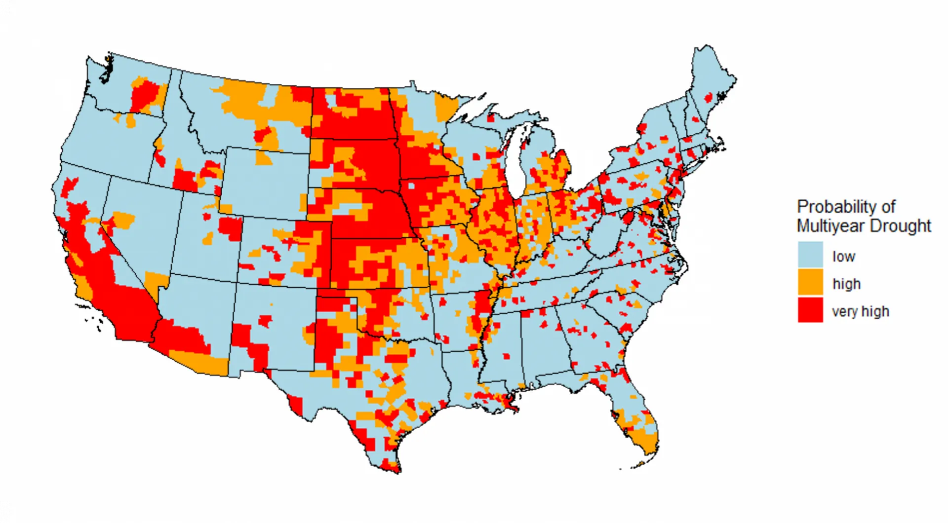 County-level susceptibility of water resources to persistent drought